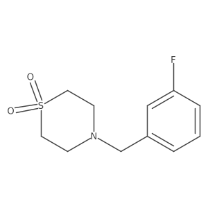 4-[(3-Fluorophenyl)methyl]-1lambda6-thiomorpholine-1,1-dione Structure