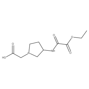 2-{3-[(Ethyl carboxy)formamido]pyrrolidin-1-yl}acetic acid结构式