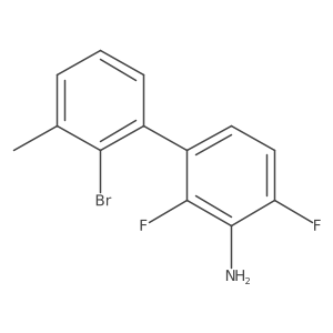 3-(2-Bromo-3-methylphenyl)-2,6-difluoroaniline Structure