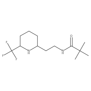 2,2-dimethyl-N-{2-[6-(trifluoromethyl)piperidin-2-yl]ethyl}propanamide结构式