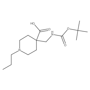 4-({[(Tert-butoxy)carbonyl]amino}methyl)-1-propylpiperidine-4-carboxylic acid Structure