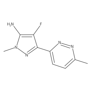 4-fluoro-1-methyl-3-(6-methylpyridazin-3-yl)-1H-pyrazol-5-amine结构式