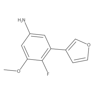 4-Fluoro-3-(furan-3-yl)-5-methoxyaniline Structure