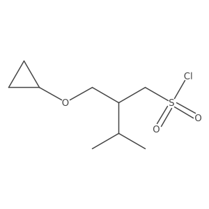 2-(Cyclopropoxymethyl)-3-methylbutane-1-sulfonyl chloride Structure