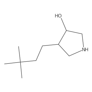 4-(3,3-Dimethylbutyl)pyrrolidin-3-ol结构式
