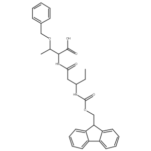 (2R,3S)-3-(benzyloxy)-2-[(3S)-3-({[(9H-fluoren-9-yl)methoxy]carbonyl}amino)pentanamido]butanoic acid Structure