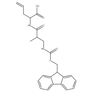 2-[3-({[(9H-fluoren-9-yl)methoxy]carbonyl}amino)-2-methylpropanamido]pent-4-enoic acid Structure