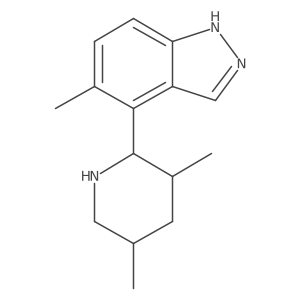 4-(3,5-dimethylpiperidin-2-yl)-5-methyl-1H-indazole结构式