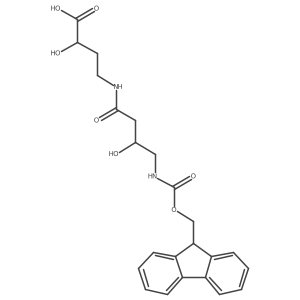 4-[4-({[(9H-fluoren-9-yl)methoxy]carbonyl}amino)-3-hydroxybutanamido]-2-hydroxybutanoic acid Structure