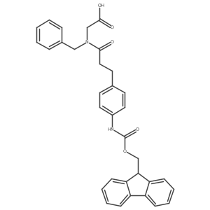 2-{N-benzyl-3-[4-({[(9H-fluoren-9-yl)methoxy]carbonyl}amino)phenyl]propanamido}acetic acid Structure