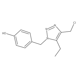 4-{[4-(chloromethyl)-5-ethyl-1H-1,2,3-triazol-1-yl]methyl}phenol结构式