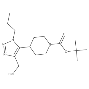 tert-butyl 4-[4-(aminomethyl)-1-propyl-1H-1,2,3-triazol-5-yl]piperidine-1-carboxylate Structure