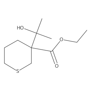 Ethyl 3-(2-hydroxypropan-2-yl)thiane-3-carboxylate结构式