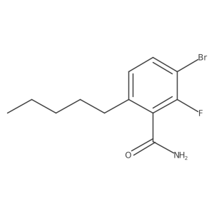 3-Bromo-2-fluoro-6-pentylbenzamide Structure