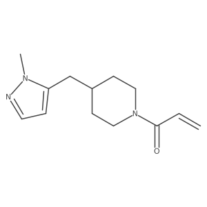 1-[4-[(2-Methylpyrazol-3-yl)methyl]piperidin-1-yl]prop-2-en-1-one Structure