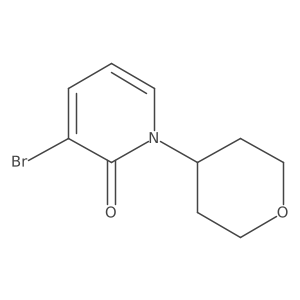 3-Bromo-1-(tetrahydro-2H-pyran-4-yl)pyridin-2(1H)-one结构式