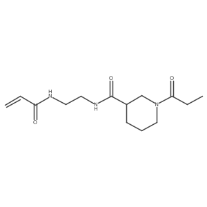 N-{2-[(1-propanoylpiperidin-3-yl)formamido]ethyl}prop-2-enamide结构式
