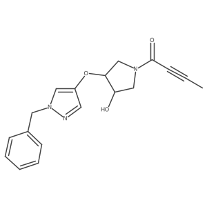 1-[(3R,4R)-3-(1-Benzylpyrazol-4-yl)oxy-4-hydroxypyrrolidin-1-yl]but-2-yn-1-one结构式
