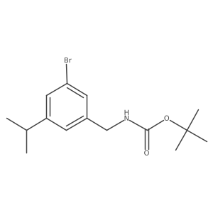 tert-Butyl 3-bromo-5-isopropylbenzylcarbamate Structure