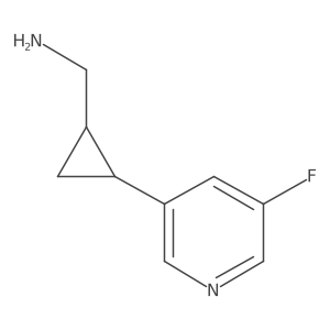 rac-[(1R,2R)-2-(5-fluoropyridin-3-yl)cyclopropyl]methanamine结构式