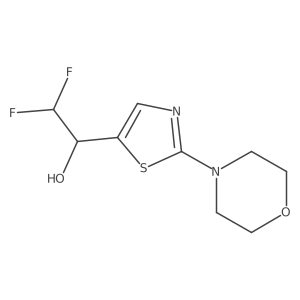 2,2-Difluoro-1-[2-(morpholin-4-yl)-1,3-thiazol-5-yl]ethan-1-ol结构式