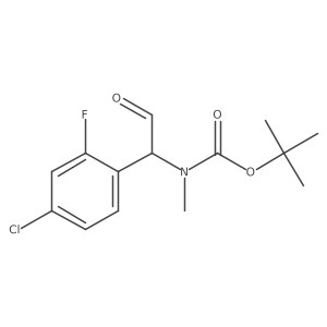 tert-butyl N-[1-(4-chloro-2-fluorophenyl)-2-oxoethyl]-N-methylcarbamate结构式