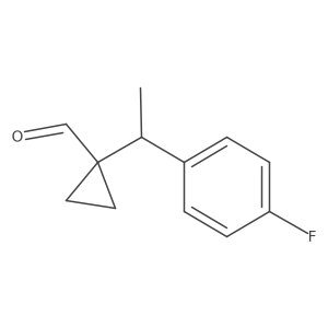 1-[1-(4-Fluorophenyl)ethyl]cyclopropane-1-carbaldehyde Structure