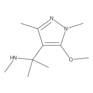 [2-(5-methoxy-1,3-dimethyl-1H-pyrazol-4-yl)propan-2-yl](methyl)amine结构式