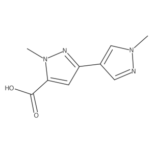 1-methyl-3-(1-methyl-1H-pyrazol-4-yl)-1H-pyrazole-5-carboxylic acid Structure