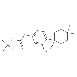 tert-butyl N-[4-(1-amino-4,4-difluorocyclohexyl)-3-hydroxyphenyl]carbamate结构式