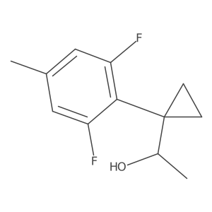 1-[1-(2,6-Difluoro-4-methylphenyl)cyclopropyl]ethan-1-ol结构式