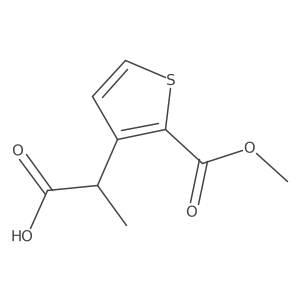 2-[2-(Methoxycarbonyl)thiophen-3-yl]propanoic acid结构式