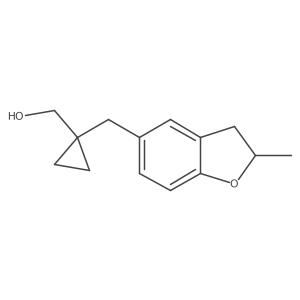 {1-[(2-Methyl-2,3-dihydro-1-benzofuran-5-yl)methyl]cyclopropyl}methanol结构式
