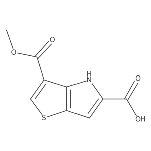 3-Methoxycarbonyl-4H-thieno[3,2-b]pyrrole-5-carboxylic acid结构式