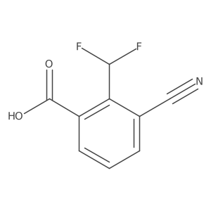 3-Cyano-2-(difluoromethyl)benzoic acid结构式