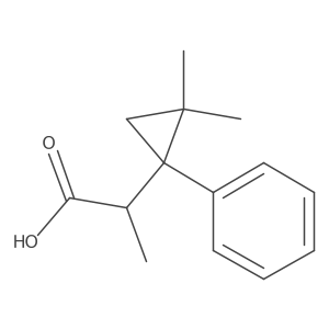 2-(2,2-Dimethyl-1-phenylcyclopropyl)propanoic acid Structure