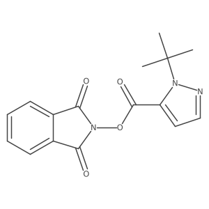 1,3-dioxo-2,3-dihydro-1H-isoindol-2-yl 1-tert-butyl-1H-pyrazole-5-carboxylate结构式