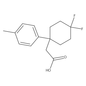 2-[4,4-Difluoro-1-(4-methylphenyl)cyclohexyl]acetic acid Structure