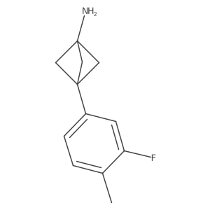 3-(3-Fluoro-4-methylphenyl)bicyclo[1.1.1]pentan-1-amine Structure