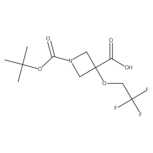 1-[(Tert-butoxy)carbonyl]-3-(2,2,2-trifluoroethoxy)azetidine-3-carboxylic acid Structure