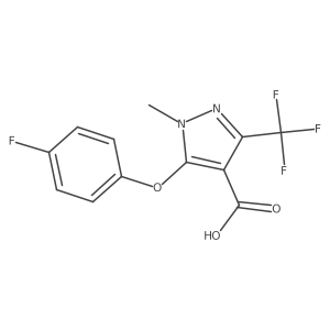 5-(4-Fluoro-phenoxy)-1-methyl-3-trifluoromethyl-1H-pyrazole-4-carboxylic acid Structure