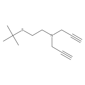 [2-(Tert-butylsulfanyl)ethyl]bis(prop-2-yn-1-yl)amine Structure