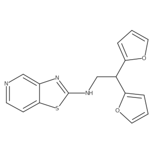 N-[2,2-Bis(furan-2-yl)ethyl]-[1,3]thiazolo[4,5-c]pyridin-2-amine结构式