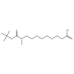 3-(2-{2-[(Tert-butoxycarbonyl)(methyl)amino]ethoxy}ethoxy)propanoic acid结构式