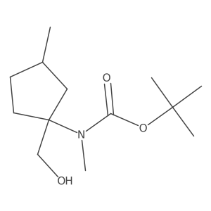 tert-butyl N-[1-(hydroxymethyl)-3-methylcyclopentyl]-N-methylcarbamate Structure