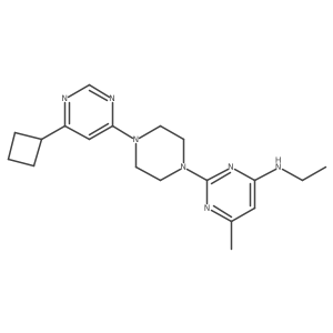 2-[4-(6-cyclobutylpyrimidin-4-yl)piperazin-1-yl]-N-ethyl-6-methylpyrimidin-4-amine Structure