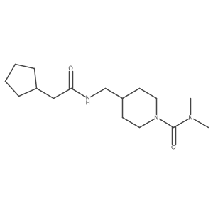 4-[(2-cyclopentylacetamido)methyl]-N,N-dimethylpiperidine-1-carboxamide Structure