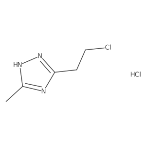 3-(2-Chloroethyl)-5-methyl-1H-1,2,4-triazole;hydrochloride Structure