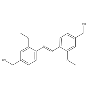 (Diazene-1,2-diylbis(3-methoxy-4,1-phenylene))dimethanol结构式