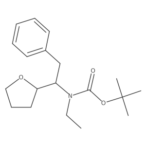 tert-butyl N-ethyl-N-[1-(oxolan-2-yl)-2-phenylethyl]carbamate Structure
